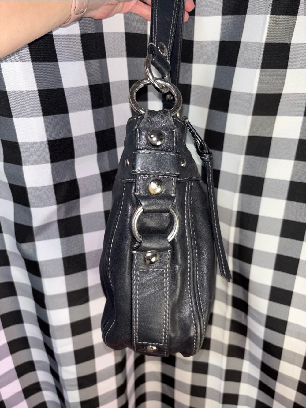 Coach Zoe Black Leather Hobo Shoulder Bag 2010 - Picture 3 of 7